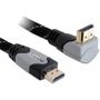 undefined, DeLOCK 3m High Speed HDMI 1.4 3m HDMI HDMI Schwarz, Grau HDMI-Kabel, Delock Kabel gewinkelt oben HDMI - HDMI, 3 m, Grau