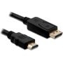 Delock, DeLock 82441 - Kabel Displayport Stecker HDMI Stecker 5m, Delock Kabel DisplayPort - HDMI, 5 m