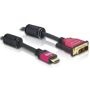 undefined, DeLOCK HDMI - DVI Cable 5.0m 5m HDMI DVI-D Schwarz, Delock Kabel HDMI - DVI-D 24+1, 5 m