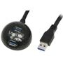 Logilink, Logilink CU0035 - Verlängerungskabel USB 3.0 mit Docking Station, LogiLink USB-Kabel USB 3.2 Gen1 (USB 3.0 / USB 3.1 Gen1) USB-A Stecker, USB-A Buchse 1.50 m Schwarz CU0035