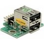 Delock, Delock 41763 - USB Adapter Pinheader - 2x A St/Bu horizontal, 