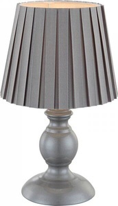 Globo, GLOBO METALIC Tischleuchte Metall grau, Textil grau, Schalter, D:170, H:280, exkl. 1xE, Tischleuchte Metalic