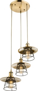 Globo, GLOBO VIEJO Hängeleuchte bronzefarben schwarz, D:330, H:1550, exkl. 3xE27 60W 230V - G, Hängeleuchte Viejo