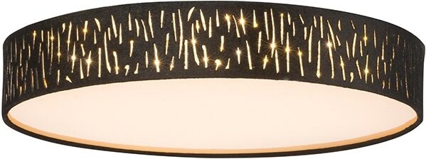 Globo, GLOBO TUXON Deckenleuchte nickel matt, Samt schwarz, D:400, H:105, inkl. 1xLED 24W 230, 