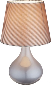 Globo, GLOBO FREEDOM Tischleuchte Keramik grau, Textil grau, Kabel 1,2 m, Schalter, D:170, H:, 