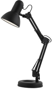 Globo, GLOBO FAMOUS Tischleuchte Metall schwarz, Kunststoff, beweglich, Schalter, LxBxH:400x1, Tischleuchte Famous mit drei Gelenken, schwarz