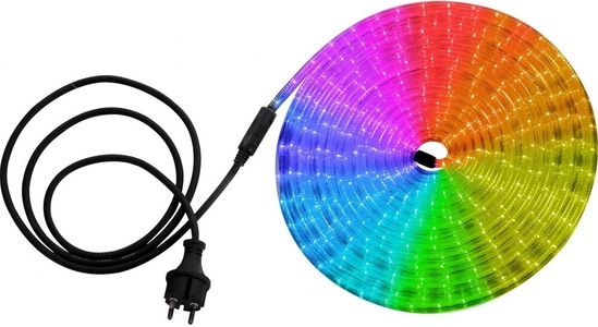 Globo, GLOBO LIGHT TUBE Schlauch Kunststoff klar, 9m + 1,5m Zuleitung und Stecker, IP44, D:10, Schlauch Light Tube bunt 9m