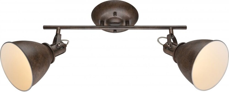 Globo, GLOBO GIORGIO Strahler Metall rostfarben, Schirm innen weiß, LxBxH:450x150x210, exkl., Globo Strahler , 54647-2 , Rostfarben , Metall , 15x21 cm , 004558153502
