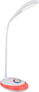 Globo, GLOBO MINEA Tischleuchte Kunststoff weiß, Kunststoff satiniert, Flexo mit Kunststoff ü, Globo Led-tischleuchte , 58264 , Kunststoff , 11x48 cm , Farbwechsler, 4-fach schaltbar, verstellbare Arme, Farben fixierbar , 004558222801