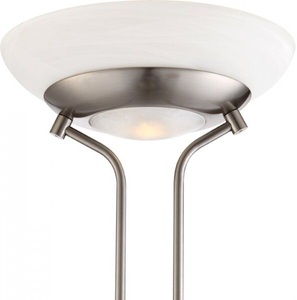 Globo, GLOBO Deckenfluter LEONAS DFL nickel matt, 1xLED, GLOBO 59020, Globo Led-stehleuchte , Leonas D: 25,5 CM Nickel Matt , Metall, Glas , 110 mm,40 mm , 180 cm , matt,matt , Lesearm, verstellbare Arme , 004558306901
