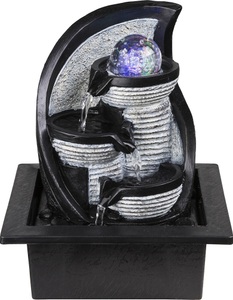 Globo, GLOBO ALBERT Brunnen Kunststoff grau, inkl. Pumpe, Farbwechsler, LxBxH:210x175x255, in, Brunnen Albert 21x17x25