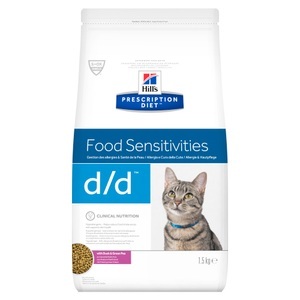 Hills, Hills Prescription Diet DD Food Sensitivities Duck & Green Pea Dry Cat Food 1.5kg, Hills Prescription Diet DD Food Sensitivities Duck & Green Pea Dry Cat Food 1.5kg