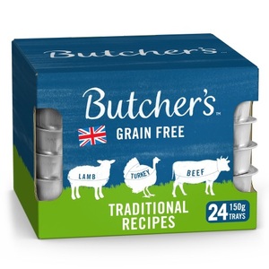 Butchers, Butchers Traditional Recipes Dog Food Trays 150g x 24, Butchers Traditional Recipes Dog Food Trays 150g x 24