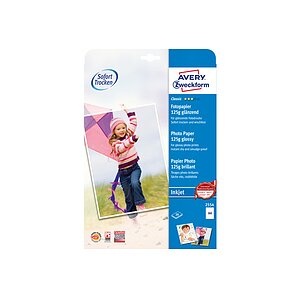 Avery Zweckform, AVERY ZWECKFORM InkJet Fotopapier A4 2554Z 125g,glossy, weiss 20 Blatt, Avery Zweckform InkJet Fotopapier, A4, 125g, glossy, weiss, 2554Z, (20 Blatt)