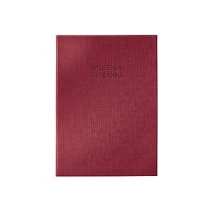 Sigel, SIGEL Speisekartemappe A4 SM132 4Einzel-H.245x340x15mm, rot, Sigel Speisekartemappe, Gummib., A4, 4 Einzel-H. 240mm x 340mm x 12mm, rot, SM132
