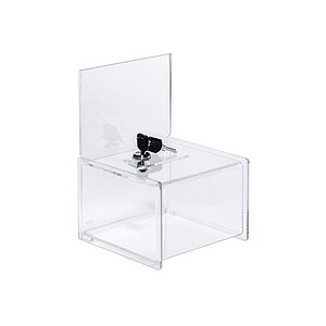 Sigel, Sigel Aktionsbox mit Einwurf, Schloss VA151 Transparent (B x H x T) 150 x 150 x 212 mm 1 St., Sigel Aktionsbox m.Schloss, 150mm x 220mm x 150mm, VA151