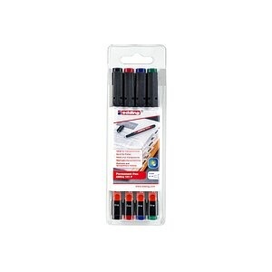 edding, EDDING OHP-Marker permanent F 141-E4 4er Etui, Edding OHP-Marker, permanent, 0,6mm, 141F-E4, (4 Farben, Etui)