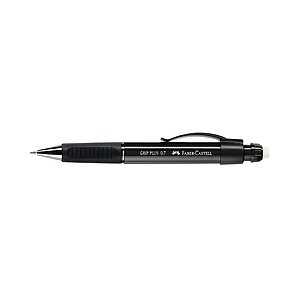 Faber-Castell, FABER-CASTELL Druckbleistift GRIP PLUS HB 130733 schwarz met., Radiere