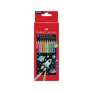 Faber-Castell, FABER-CASTELL Classic Colour Hexagonal 201583 metallic, 10er-Kartonetu