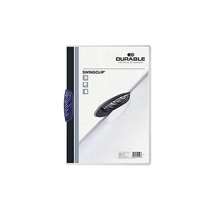 undefined, Durable Swingclip Präsentations-Mappe Dunkelblau Polypropylen (PP), DURABLE Klemmhefter SWINGCLIP 2260/07 für 30 Blatt A4 dunkelblau