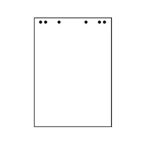 Landre, Landré Flipchart-Block, 5 Stück, aus 100% Recycling-Papier, blanko, Landré Flipchart Block 68 x 98 cm, blanko, Weiss, 5 Stück