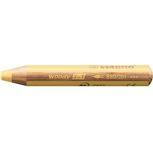 Stabilo, Stabilo Farbstifte Woody 3 in 1, pastell gelb, 880/201, STABILO Farbstifte Woody 3 in 1 880/201 pastell gelb