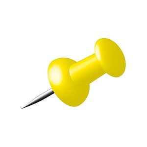 Alco, ALCO Pin-Wand-Nadeln 662-13 gelb 40 Stück, ALCO Pin-Wand-Nadeln 662-13 gelb 40 Stück