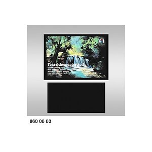 Ursus, URSUS Tonzeichenpapier-Block 24x34cm 8600000 schwarz 130g. 30 Blatt