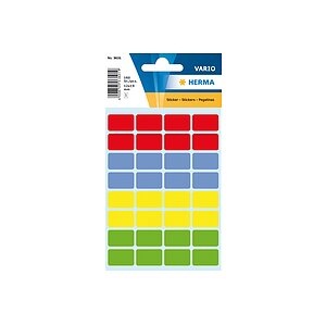 undefined, HERMA Multi-purpose labels 12x19 mm colours assorted 160 pcs., HERMA Etiketten 12×19mm 3631 ass. 160 Stück
