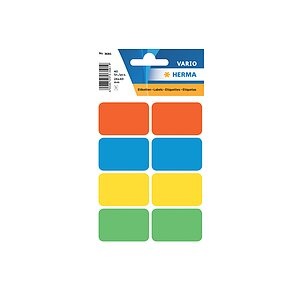 undefined, HERMA Multi-purpose labels 26x40 mm colours assorted 40 pcs., HERMA Etiketten 26×40mm 3681 ass. 40 Stück
