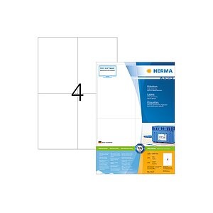 HERMA, HERMA Etiketten Premium A4 weiss 105x148 mm Papier 800 St., HERMA Universal-Etiketten Premium, 10.5 x 14.8 cm, 800 Etiketten