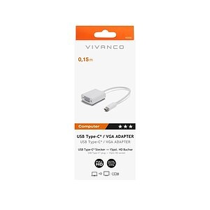 Vivanco, IT-Adapter USB-C auf VGA, 