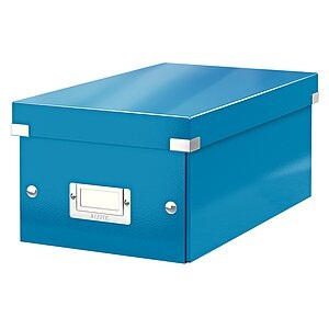 undefined, Leitz 60420036 Archivbox u. Archivorganisation, Leitz Click & Store DVD-Box, blau, 206mm x 135mm x 320mm, 6042-00-36