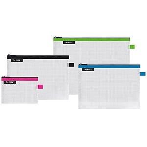 Leitz, LEITZ Zip-Verschlusstasche WOW S/M/L 4016-00-99 ass. 4 Stück, LEITZ Zip-Verschlusstasche WOW S/M/L 4016-00-99 ass. 4 Stück