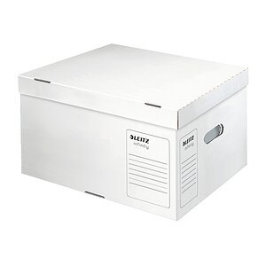 undefined, Leitz 61040000 Box & Organizer zur Aktenaufbewahrung, Leitz Archiv-Container Infinity, Gr.L, weiss, 420mm x 350mm x 265mm, 6104-00-00