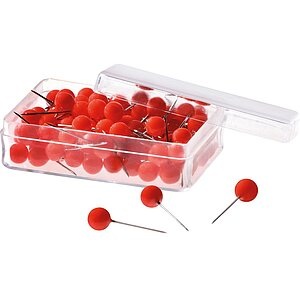 magnetoplan, MAGNETOPLAN Pinwand-Nadeln 111165006 rot, 6x19mm 100 Stück, MAGNETOPLAN Pinwand-Nadeln 111165006 rot, 6x19mm 100 Stück