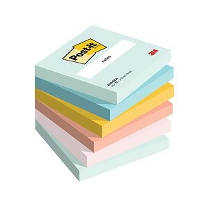 POST-IT, Post-it Haftnotizen Dreamy Collection 76 x 76 mm Farbig Assortiert 6 Blöcke à 100 Blatt, POST-IT Dream 76x76mm 654-6-BEA 6-farbig ass./6x100 Blatt
