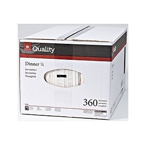 QUALITY, Quality Dinner Servietten, weiss, 992652, (360 Stück), 