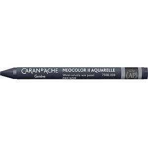 Caran d'ache, CARAN D'ACHE Wachsmalstift Neocolor II 7500.008 grau/schwarz