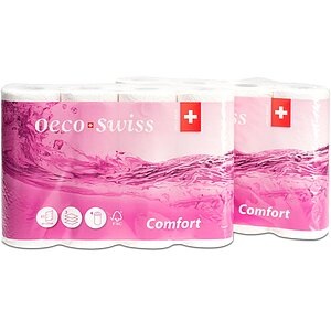 Wipac, Wipac - Oeco Swiss Haushaltsrollen Comfort - 3-Lagig , 4er Pack, OECO SWISS Küchenpapier Comfort 3188510 3-lagig, 4 Rollen, 26x23 cm