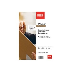 undefined, ELCO Paperbox Pac-it 300x215x80mm 74566.12 weiss 5 Stück, ELCO Paperbox Pac-it 300x215x80mm 74566.12 weiss 5 Stück