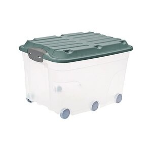 Rotho, Rotho Rollbox 57 l Roller 6 Aufbewahrungsbox, ROTHO Rollerbox 57 l 1766605092 grün 400x595x370mm