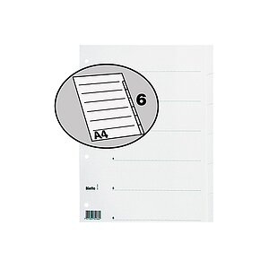 undefined, BIELLA Register Karton weiss A4 46540601 6 - teilig, blanko, Biella Register Karton, weiss, A4, 6-teilig, blanko, 465406.01