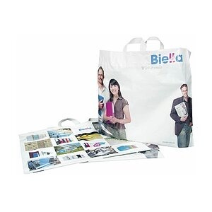 Biella, BIELLA Plastik-Tragetasche 60x48cm 199950 weiss, Biella Plastik-Tragetasche, 60mm x 48cm, weiss, 199950