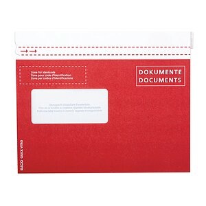 Elco, Elco Dokumententasche, Quick Vitro, C5, rot, Fenster, links, 29129.8, (250 Stück), ELCO Dokumententasche aus Papier C5 Fenster links, 250 Stück