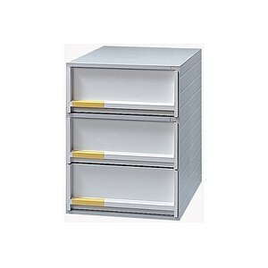 styro, STYRO Schubladenbox grau 21109680 3 Fächer, styro-Modul, STYRO Schubladenbox grau 21109680 3 Fächer, styro-Modul