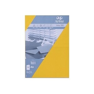 undefined, Artoz 10732226-247 Tintendruckerpapier, ARTOZ Karten 1001 A6 107322262 220g, sonnengelb 5 Blatt