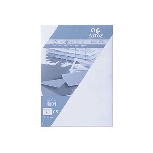 undefined, Artoz 10739418-210 Papier Weiß Briefumschlag, ARTOZ Couverts 1001 C5 107394182 100g, blütenweiss 5 Stück