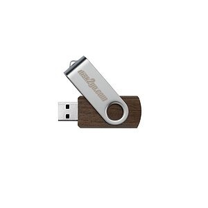Disk2Go, DISK2GO Wood - USB-Stick (64 GB, Braun/Silber), Disk2go USB-Stick wood, 64GB, USB 3.0, 30006663