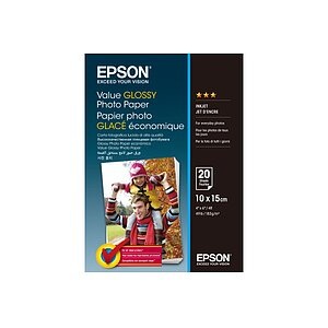 Epson, Epson Value Glossy Photo Paper - 10x15cm - 20 sheets